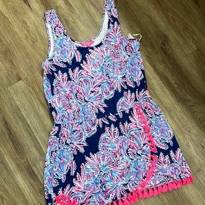 Lilly Pulitzer Jarrett Romper. Size XL. Worn once. Tag is ripped, see picture.
